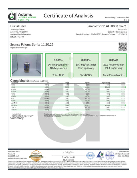 Seance Paloma Spritz - 10mg