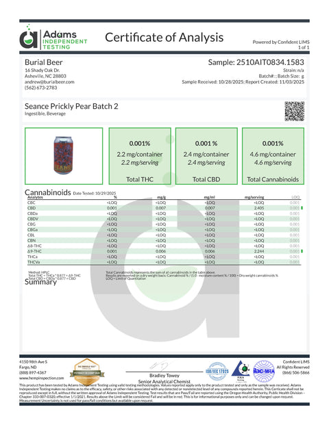 Seance Prickly Pear Punch - 2.5mg (Collaboration with Garden Party)
