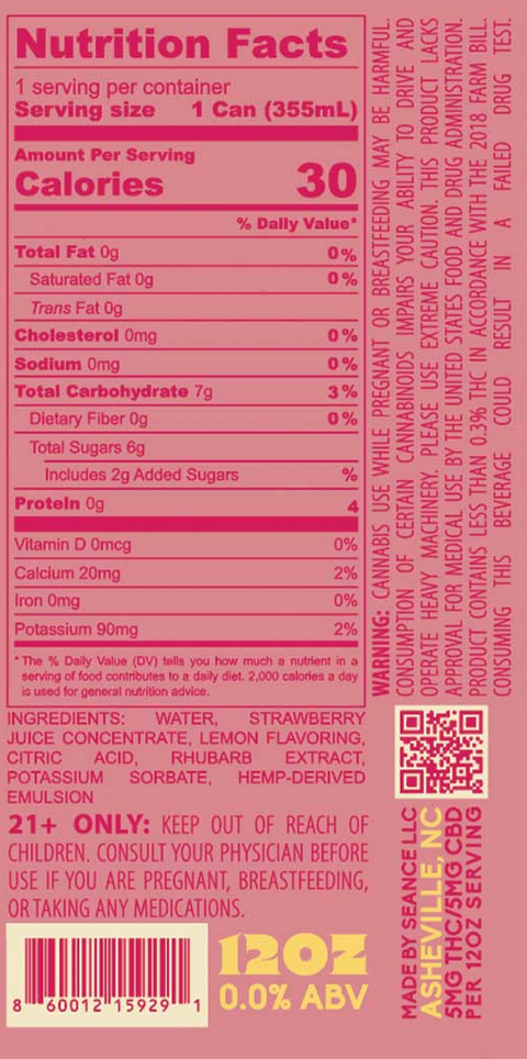 Seance Strawberry Rhubarb Lemonade - 5mg (4-Pack)
