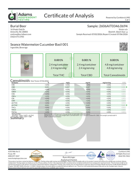 Seance Watermelon Cucumber Basil - 2.5mg (4-Pack)